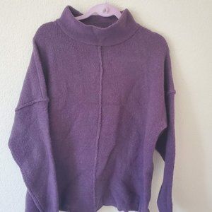 Purple Mock Neck Sweater